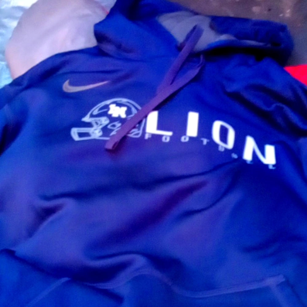 NWOT Littany Lions NIKE Thermal fit hoodies navy blue and Grey size XL